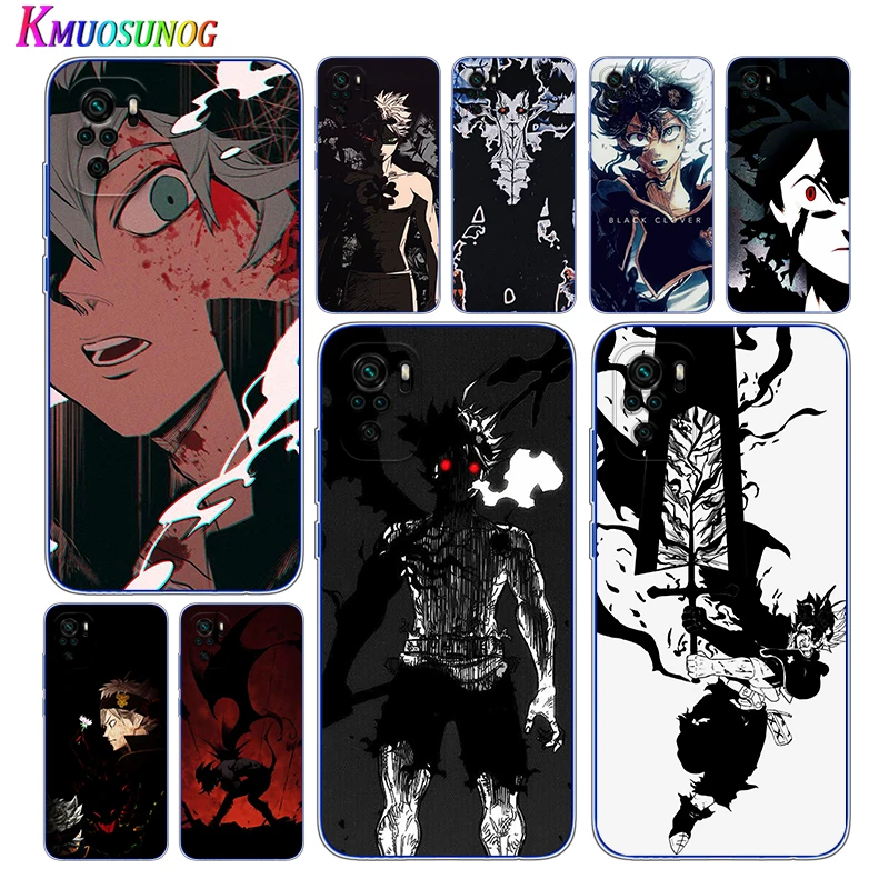 

Transparent Cover Anime Black Clover For Xioami Redmi Note 10 10S 9T 9S 9 8T 8 7S 7 6 5A 5 4X 4 Pro Max Phone Case