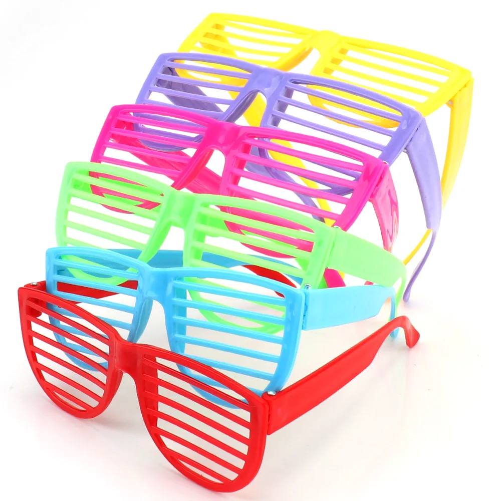 Gafas de juguete de plástico para niños, anteojos de sol de 36 piezas, Color mezclado, favores de fiesta, obturador, regalos de cumpleaños