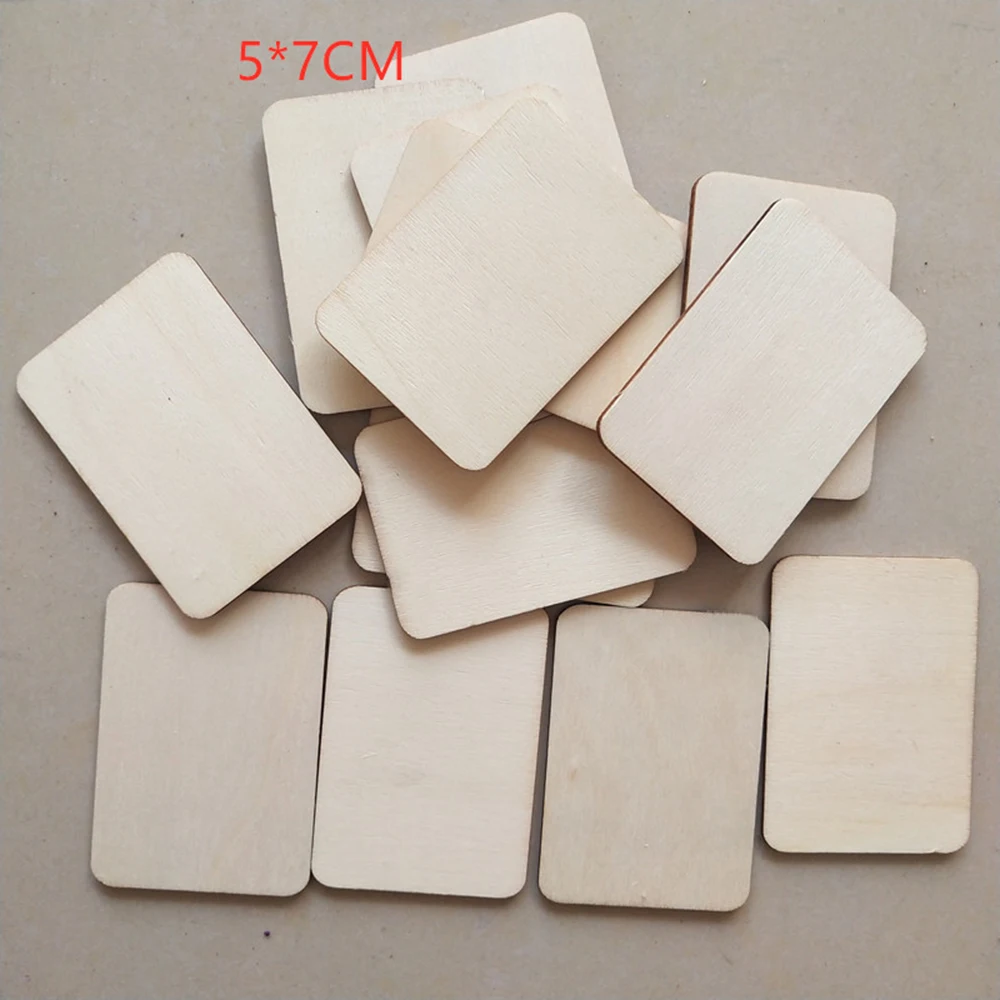 50 шт./набор фанерные листы для рукоделия пирографии DIY деревянная табличка