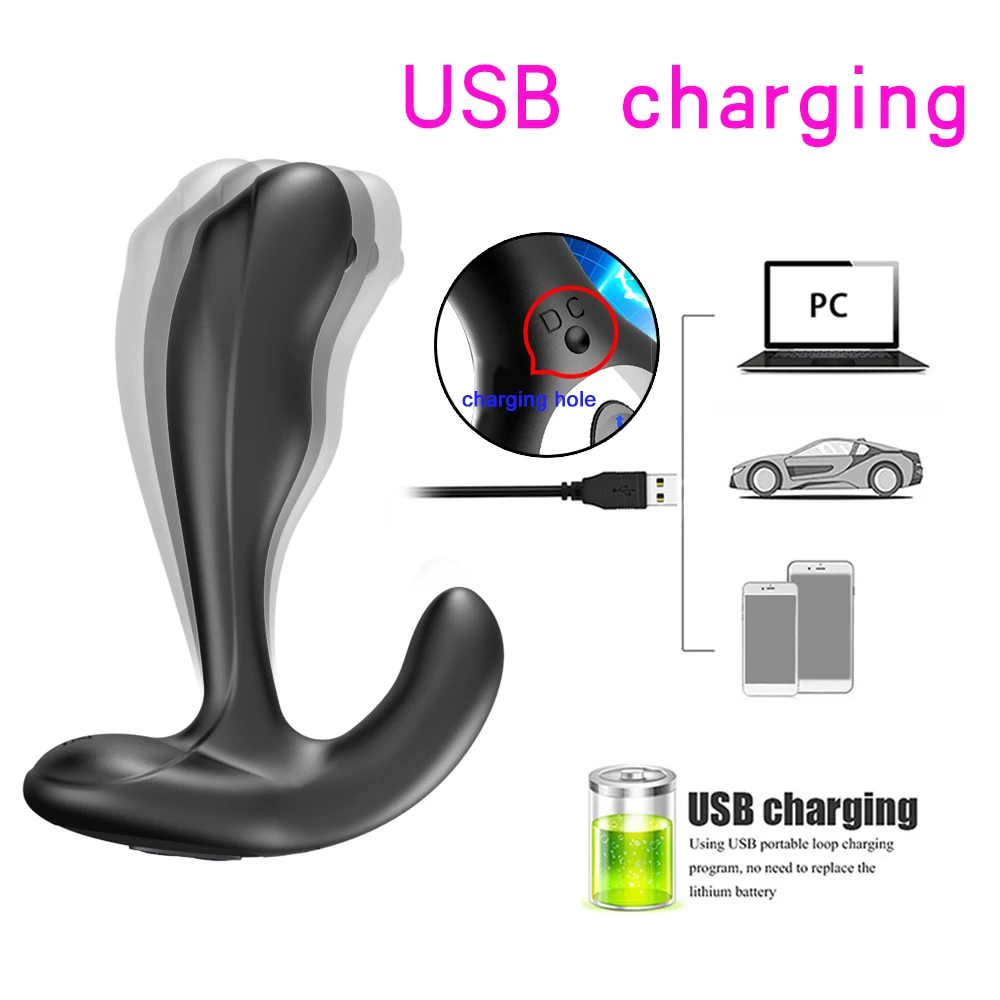 7 скоростей анальный фаллоимитатор вибратор беспроводной массажер простаты