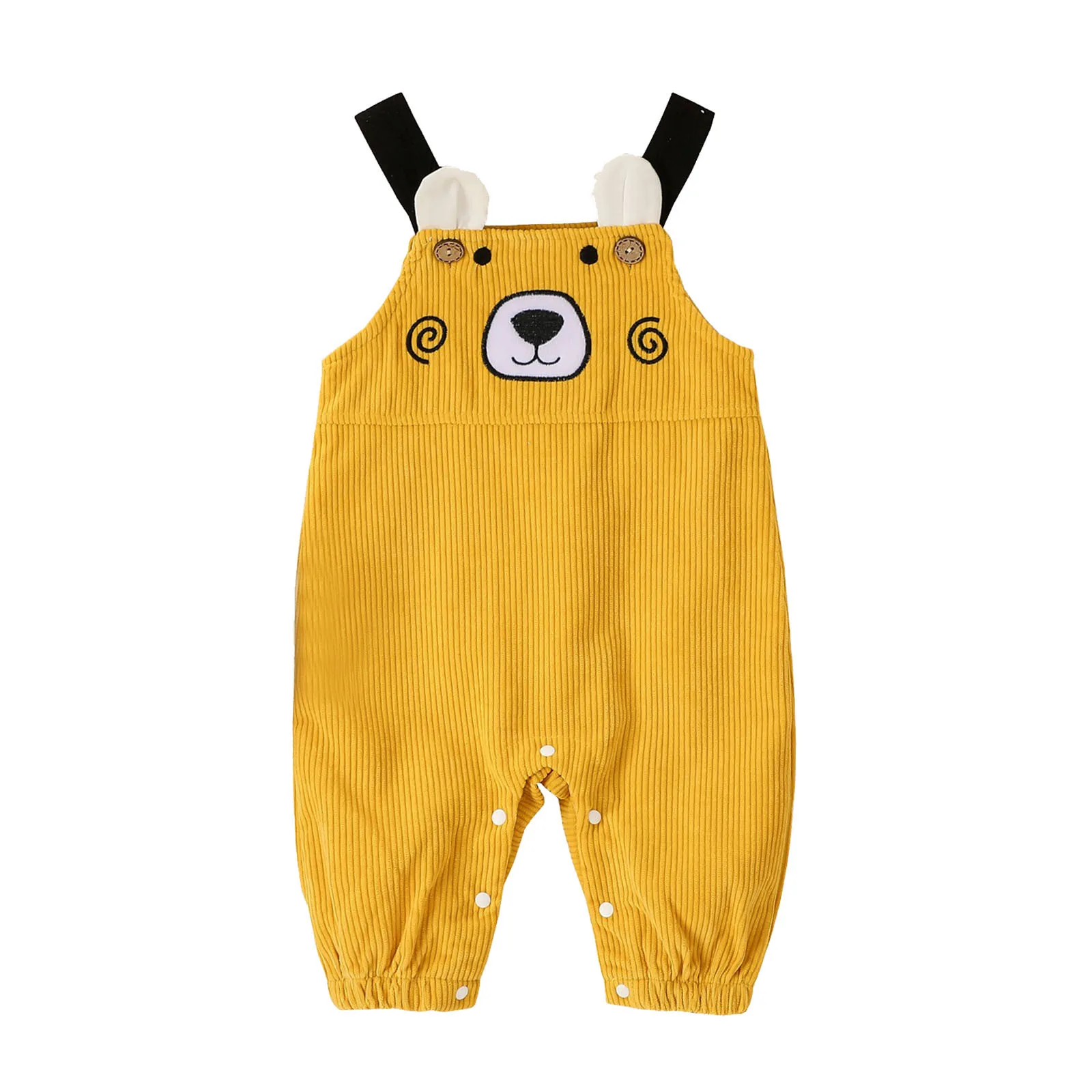 Детский комбинезон на бретелях с мультяшным рисунком без рукавов квадратным