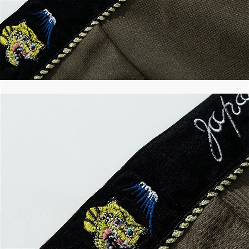 

Army Green Kapital Jacket Men Women Top Quality Tokyo limit Zip Gold Embroidered Ribbon Sport Coat Clothing