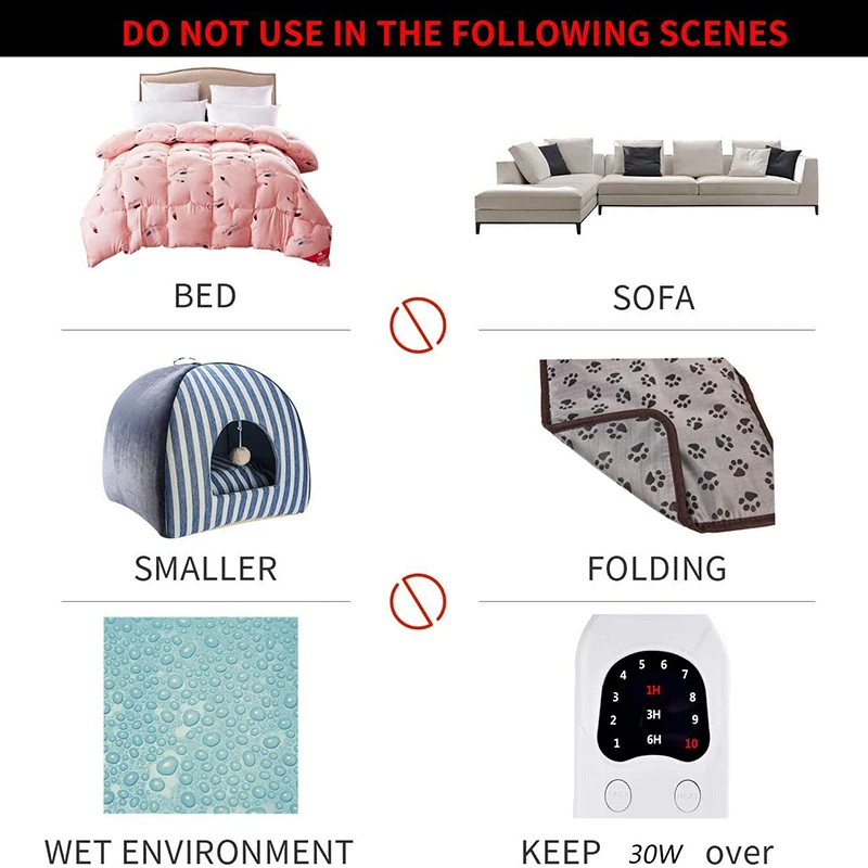 

Pet Heating Pad, for Dog and Cat Heating Pad, with Timing and Temperature Adjustable Pet Bed Heater, 17X17 Inch US Plug