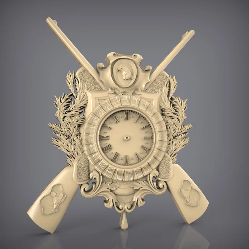 Clock 3d model relief for cnc carving engraving in STL file format artcam aspire _84 | Инструменты