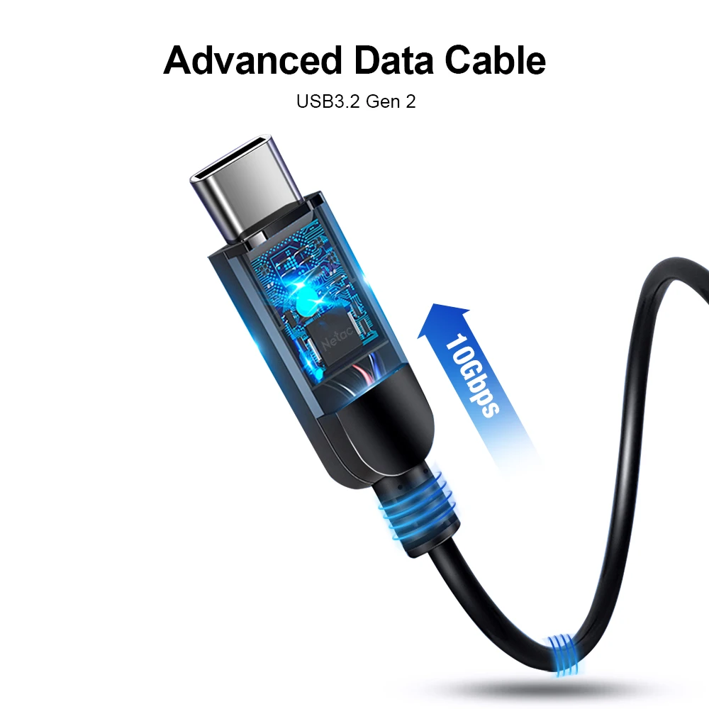 Портативный внешний SSD накопитель Netac 1 ТБ 2 500 Гб 250 ГБ USB 3 для ноутбука ПК на