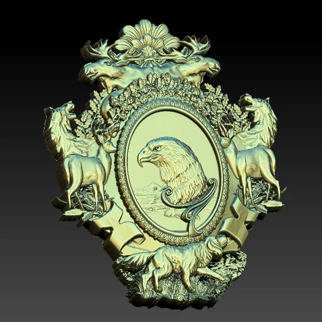 Animal decor eagle 3D model relief for cnc router carving and engraving artcam aspire in STL file format | Инструменты