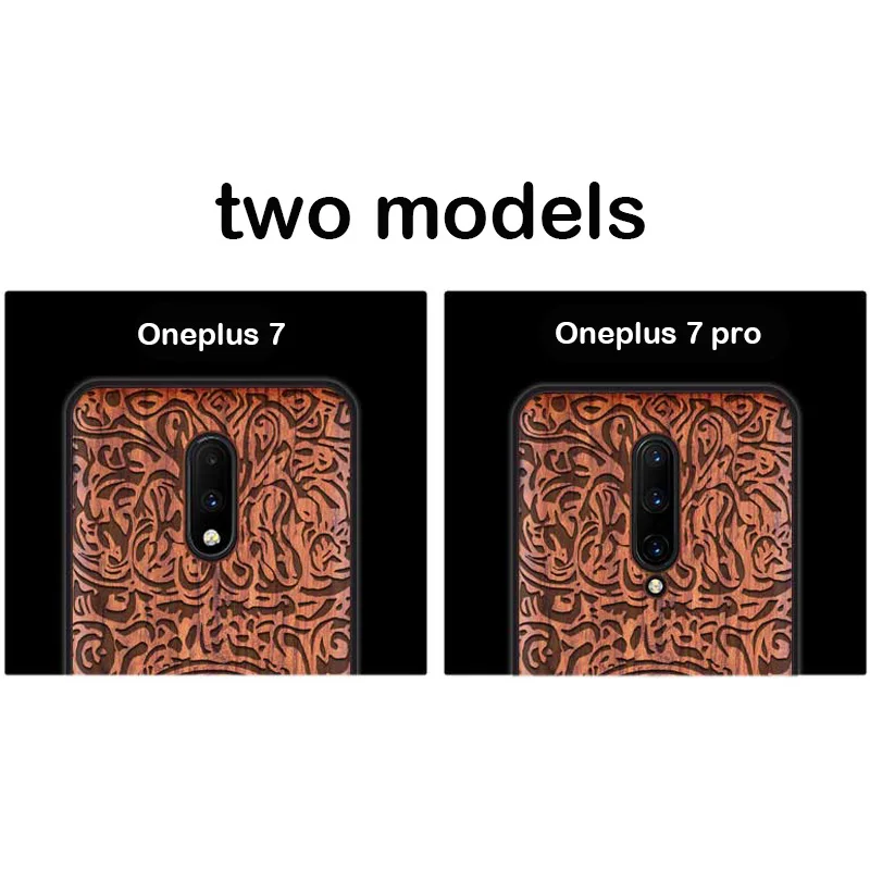LYBALL Real Wood + TPU Phone Case for Oneplus 7 Pro Shockproof Wooden Back Cover Shell One plus | Мобильные телефоны и