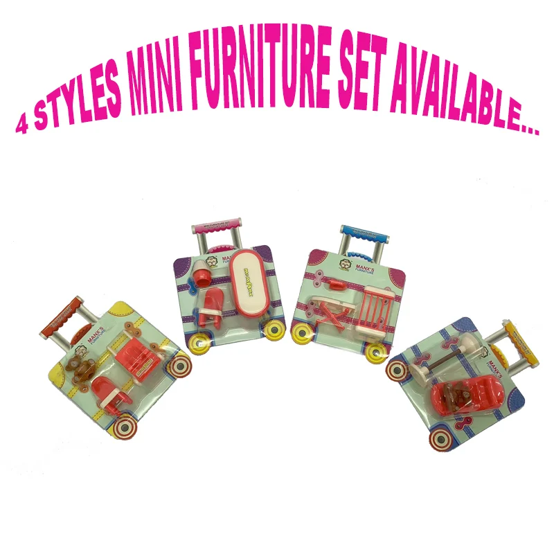 4 вида стилей мини мебель набор игрушка железный стул для ванной стол маленький