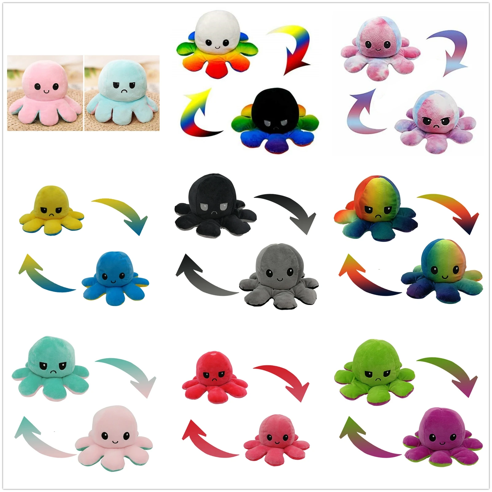 

Doll Stuffed Emotional New Flip Funny Toy Stuffed Toy Funny Present Plush Doll Fitget Toys Decoration Artwork For Home Stuffed