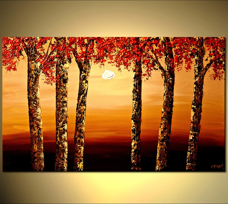 Ручная роспись искусство холст палитра нож Рисование Тяжелая Текстура