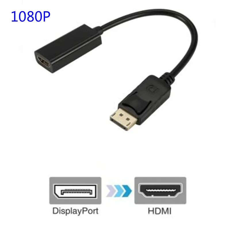 Переходник для порта дисплея 1080P DP в HDMI переходник штырь гнездо Кабель адаптер HDTV