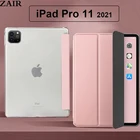 Чехол Funda для iPad Pro 11 2021, чехол из искусственной кожи тройного сложения для iPad 11 дюймов, чехол для планшета Apple iPad A2301 A2459 A2377, чехол-подставка