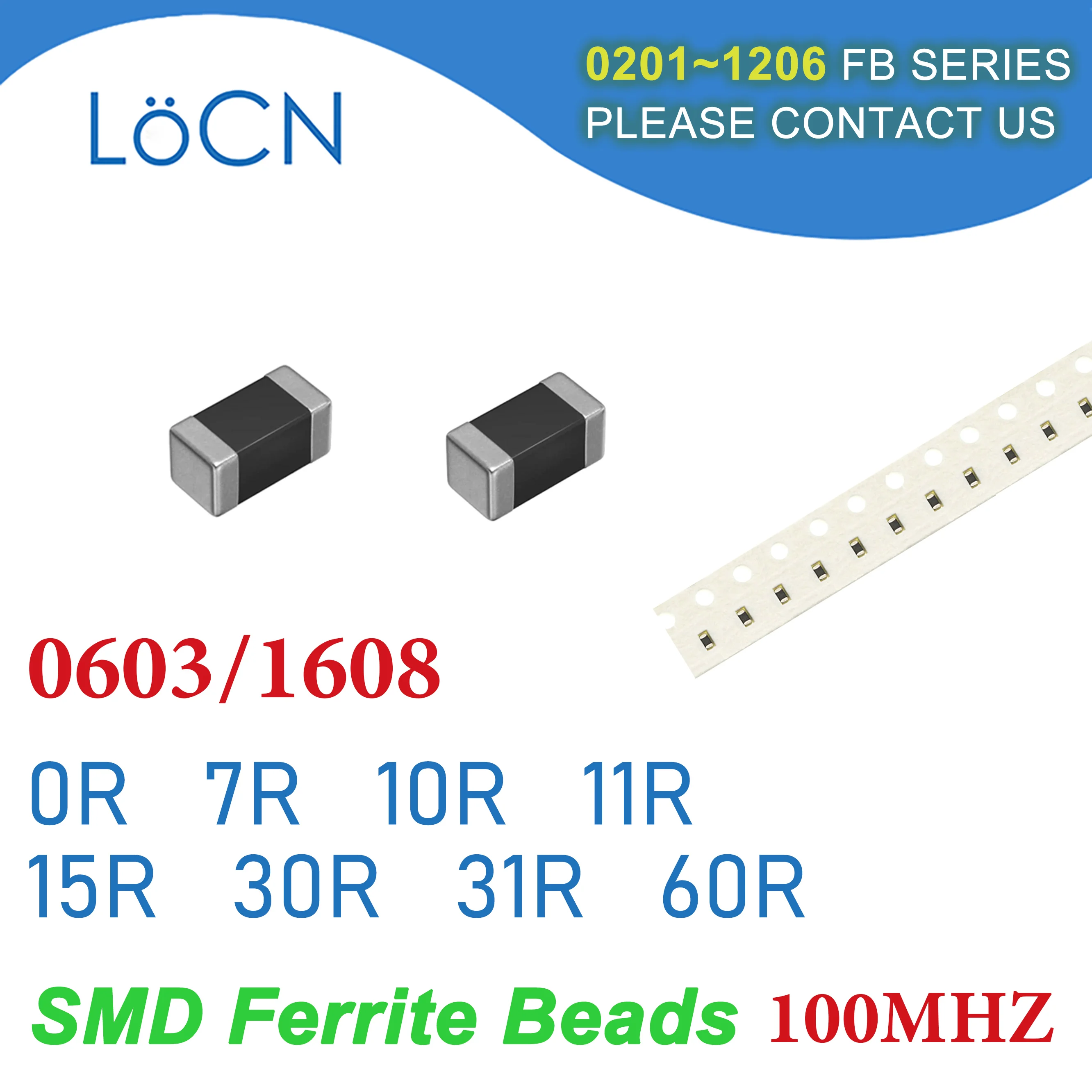 

4000PCS 0603/1608 100MHZ SMD Ferrite Beads 0R 7R 10R 19R 26R 30R 31R 36R Chip Inductor Multilayer 25% High Quality