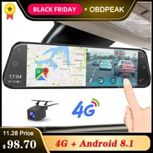 4G Автомобильный видеорегистратор 1" Android 8,1 потоковое зеркало заднего вида FHD 1080P ADAS Dash Cam камера видео рекордер Авто регистратор Dashcam gps DVRS