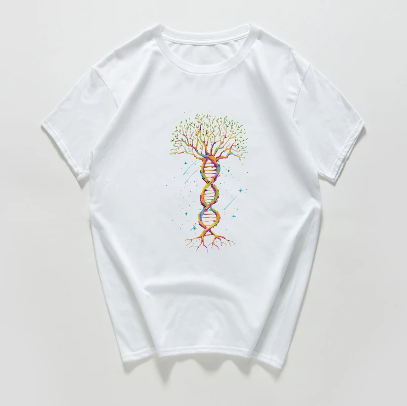 F413MT white Geek Gene tree, новинка, саркастическая забавная футболка для мужчин, научная химия, биология, география, уличная футболка классная футболка, homme - Цвет: F413MT white