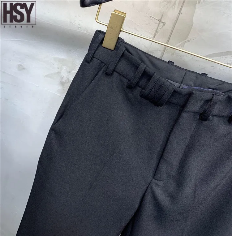 2019 Осень Зима Новый женский высококачественный Элегантный Джокер черный костюм