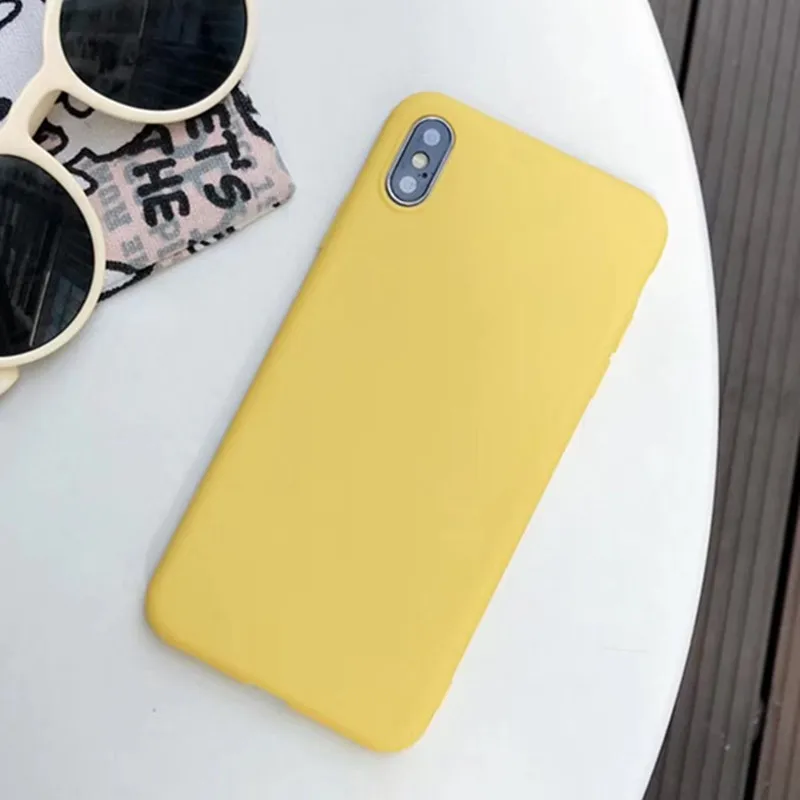Силиконовый мягкий ТПУ конфетный чехол желтого цвета для Xiao mi Red Note 5X6 6X 6A Pro 7 8 8SE Lite