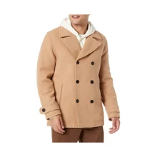 Manteau d'hiver à Double boutonnage en laine mélangée pour homme, manteau à revers cranté en chameau, sur mesure, à la mode, costume chaud, slim, une seule veste, nouvelle collection  (1)