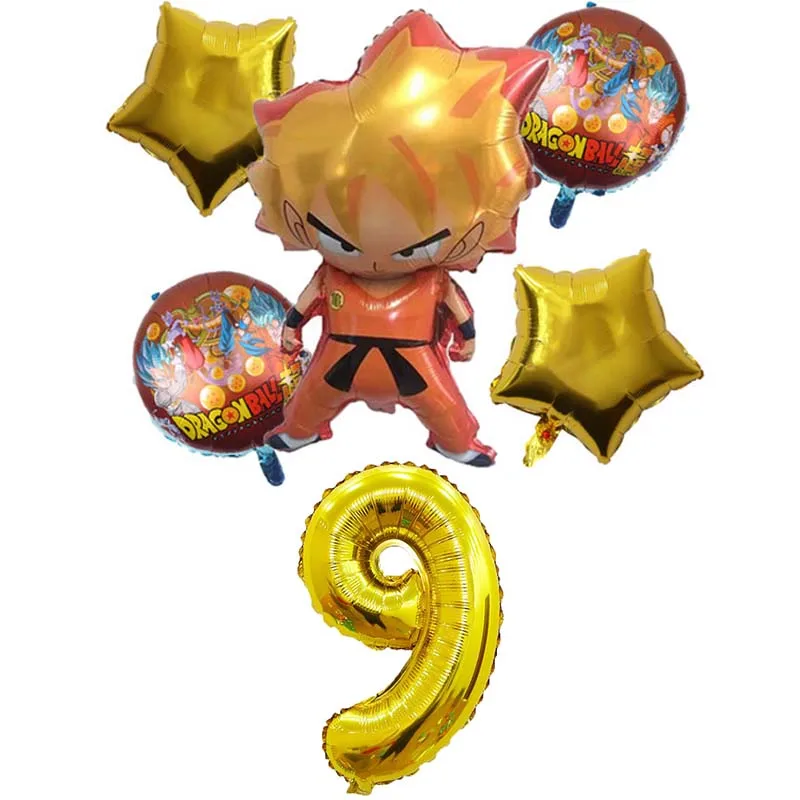 Новинка Лидер продаж 6 шт./компл. Сон Гоку мультфильм сайян фольгированные шары