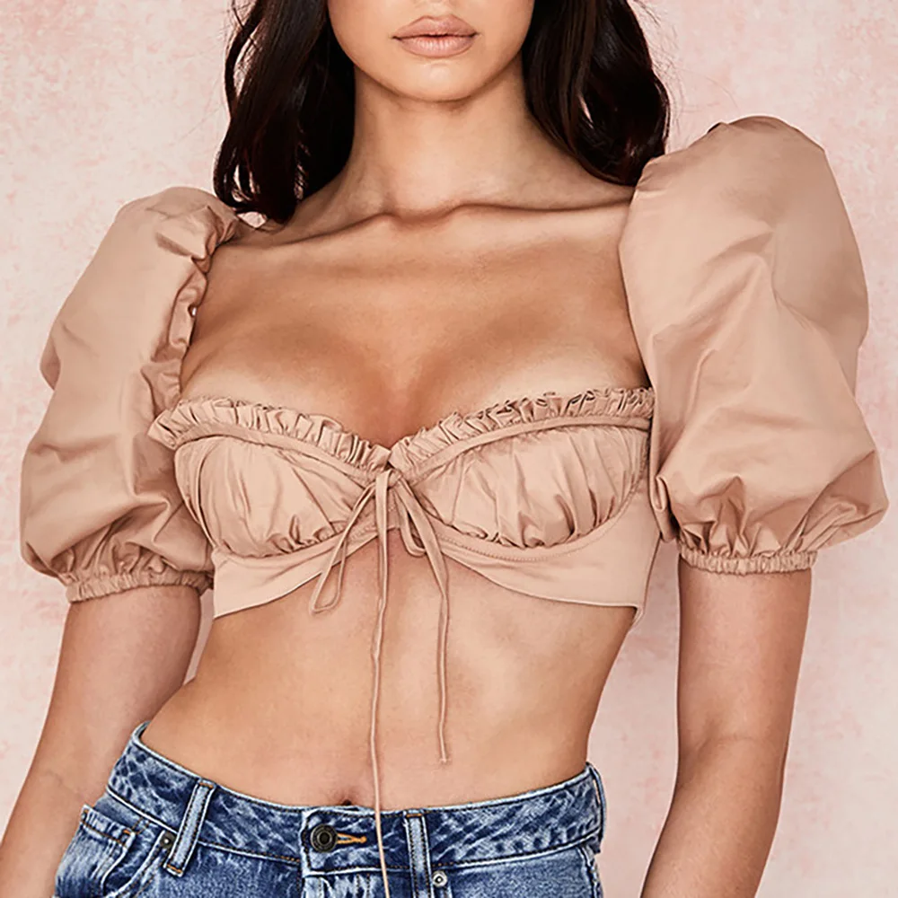 EAGLEWOLF новинка 2020 Лидер продаж однотонный сексуальный тонкий топ на молнии с V