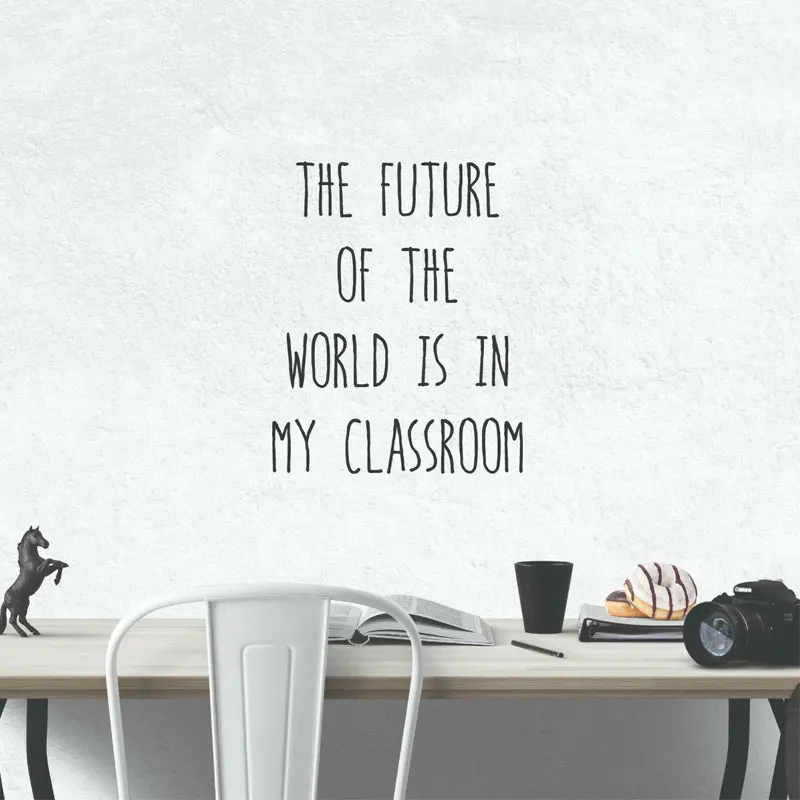 

The Future Inspirational Quote Wall Sticker Vinyl Interior School Classroom Wall Decoration Art Decals Removable Wallpaper S086