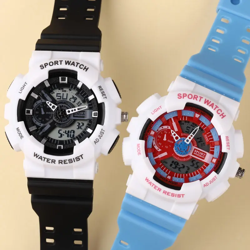 Женские спортивные часы FMOD с двойным дисплеем аналоговые цифровые светодиодные