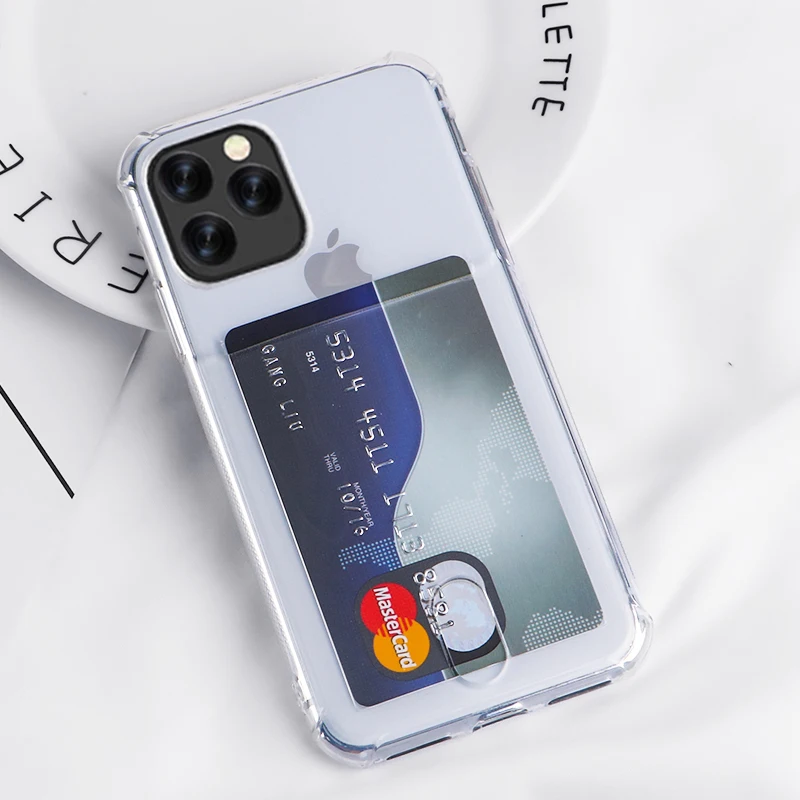 Чехол с тяжелой защитой для iPhone 11 Pro X XR XS Max 6 6S 7 8 Plus, прозрачный чехол с отделением для карт, мягкий чехол для huawei mate 30 Pro P20 P30 Lite