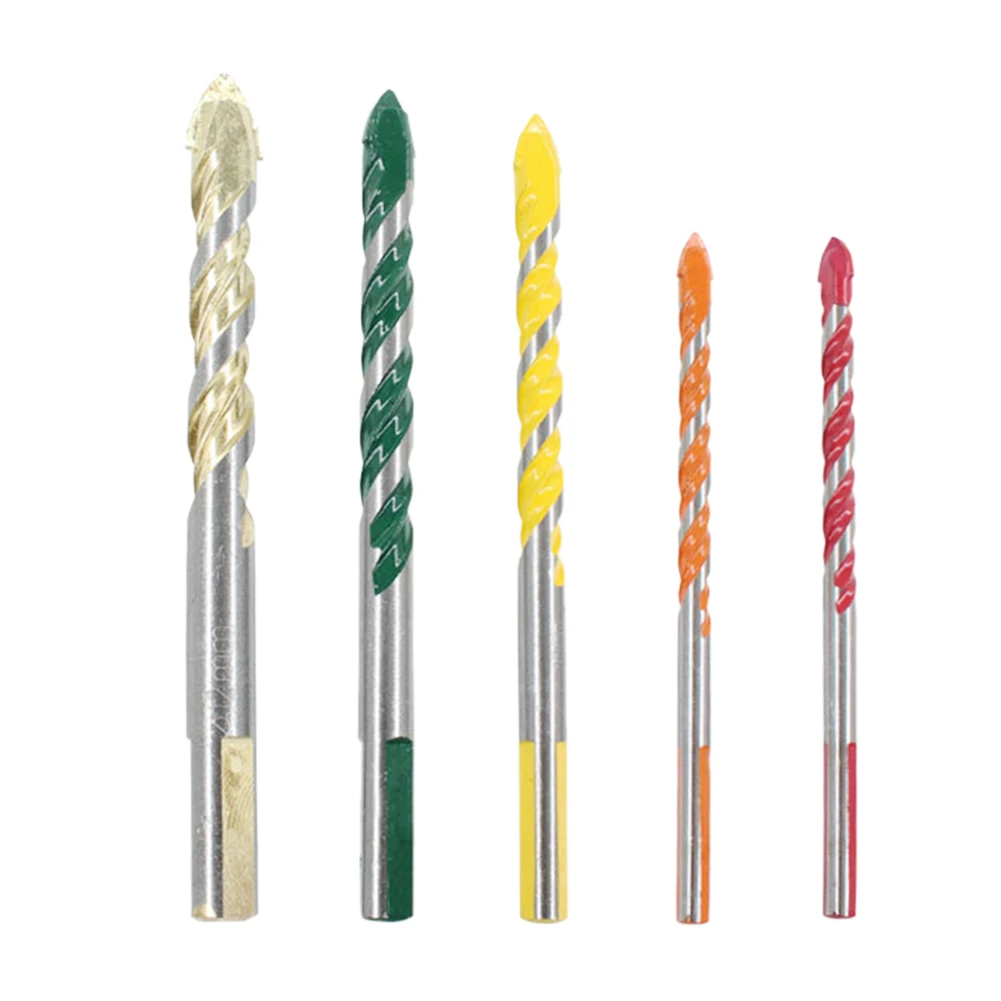 

5pcs Triangle Hex Shank Drill Bits for Ceramic Tile Concrete Glass Marble Drilling Hole Opener Twist Drill Bits 6/6/8/10/12mm