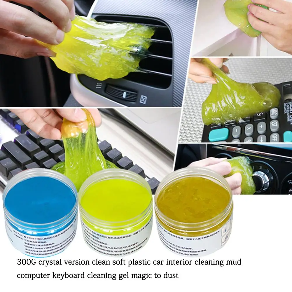 

Crystal Version Clean Soft Plastic Car Interior Cleaning Mud Computer Keyboard Cleaning Gel Magic Dust Cleaning Glue