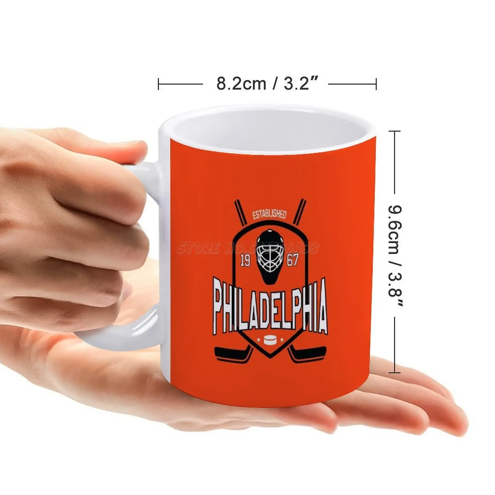 Белая керамическая кружка для хоккея подарок на день рождения молочные чашки и