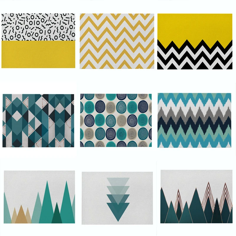 Коврик для кухни с геометрическим принтом креативный коврик обеденного стола