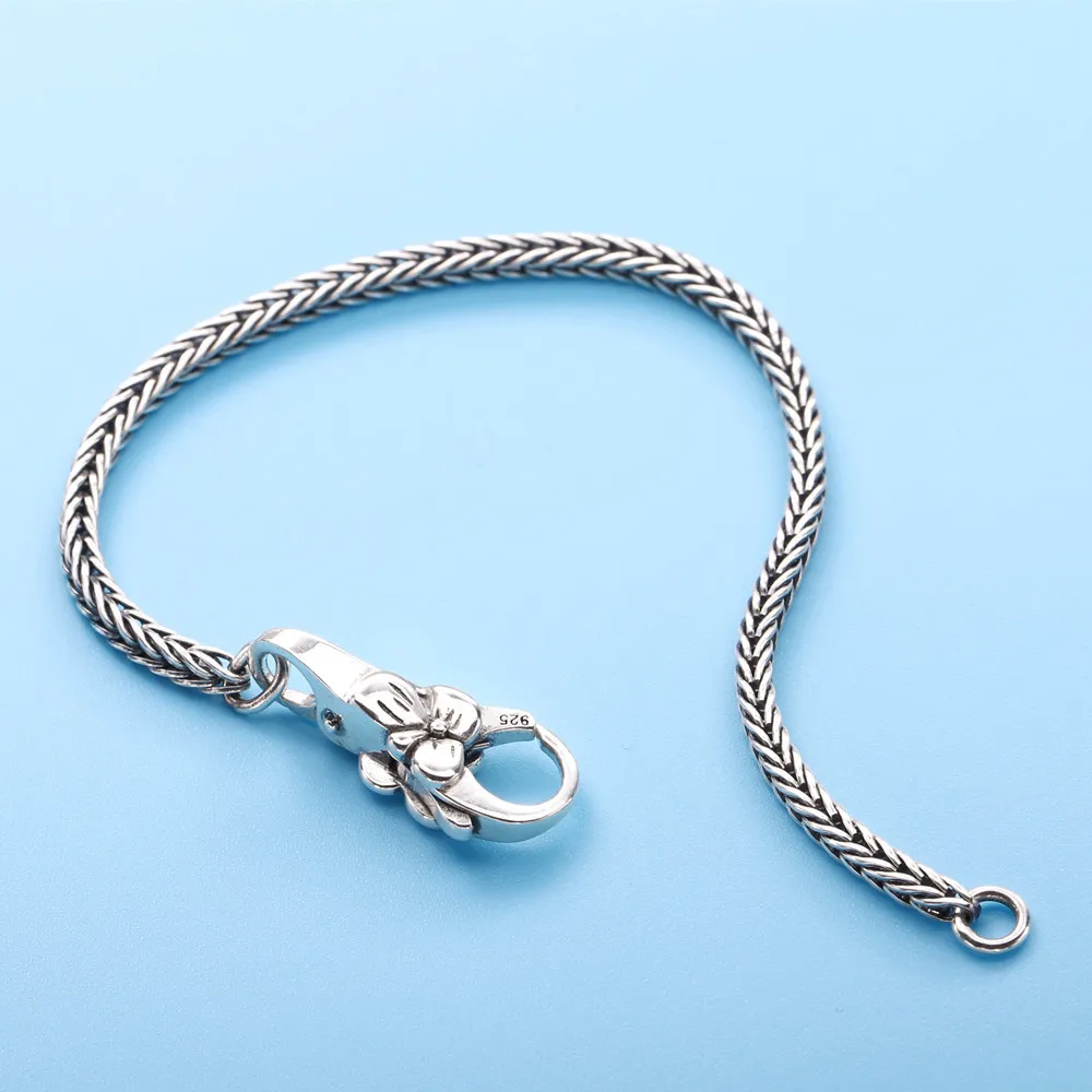 

Yindx 925 Sterling Silver Designer Bangles Femme Flower Clasp Chain Bracelet Luxury Jewellery Fine Jewelry For Women Accessories