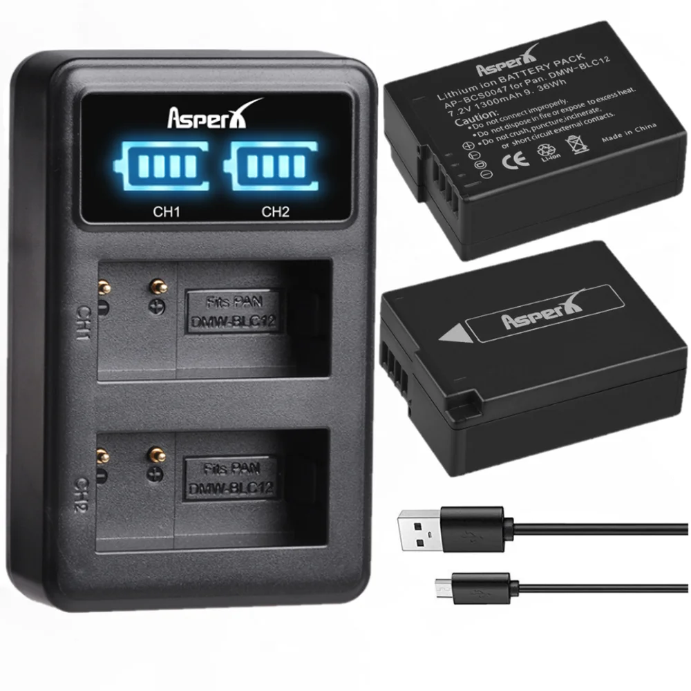 DMW-BLC12 DMW BLC12 аккумулятор и зарядное устройство для Panasonic Lumix FZ1000 FZ300 FZ200 G7 G5 G6 GX8 G85 FX1000 GH2 DMW BLC12E BLC12PP