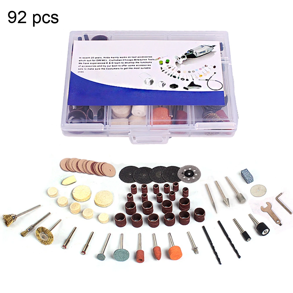 

92pcs Rotary Tool Accessories Kit for Drill Carving Polishing Grinding