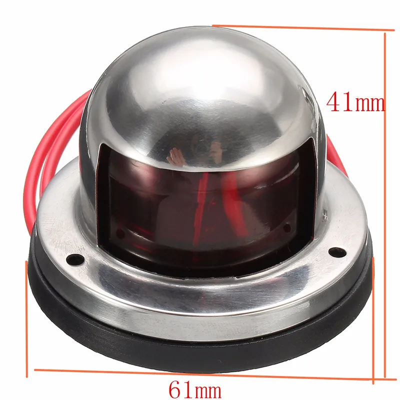

1Pair 12V Stainless Steel Red Green Bow LED Navigation Lights Boat Marine Indicator Spot Light Marine Boat Yacht Sailing Light