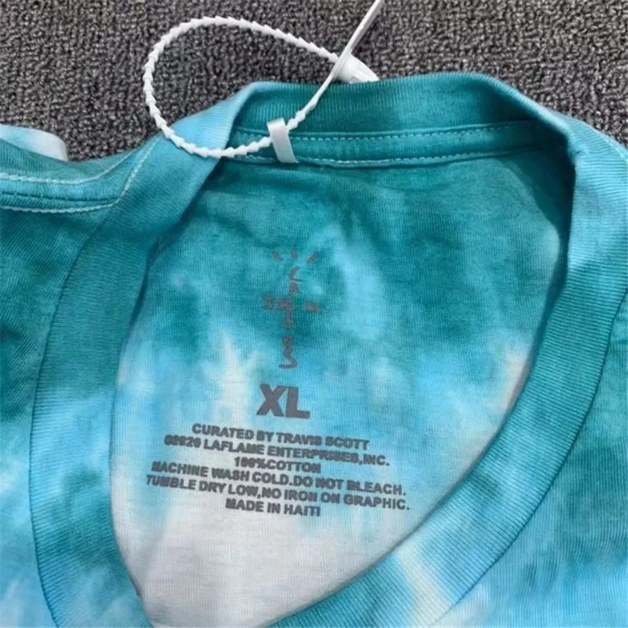 

Travis Scott Cactus Jack Astronomical Tie-Dye T-Shirt Men Women Couples Oversized HipHop Cotton Tees Mens