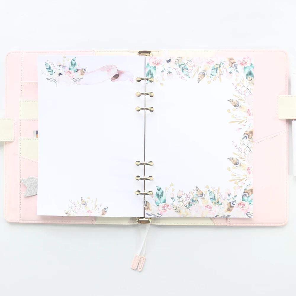 Оригинальная Милая ученическая мультяшная бумага Domikee с 6 отверстиями для