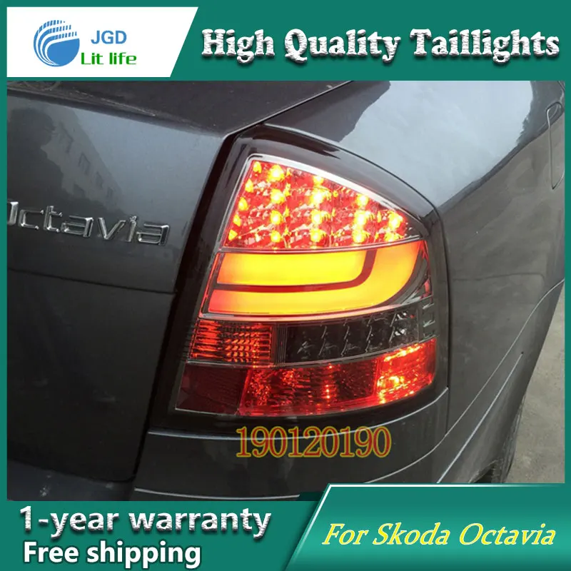 Автостайлинг для Skoda Octavia задние фонари 2007 2009 светодиодные DRL Singal автомобильные