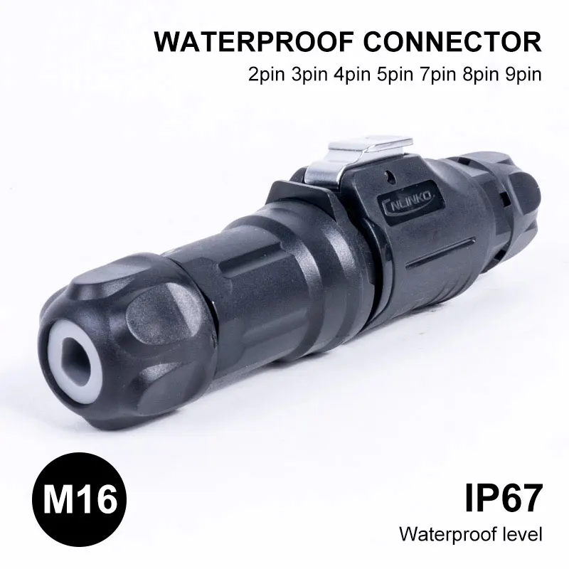 

Cnlinko Waterproof Connector M16 Fast Locking Male and Female Connector 2/3/4/5/7/8/9 Pin Waterproof Connector 5A 10A