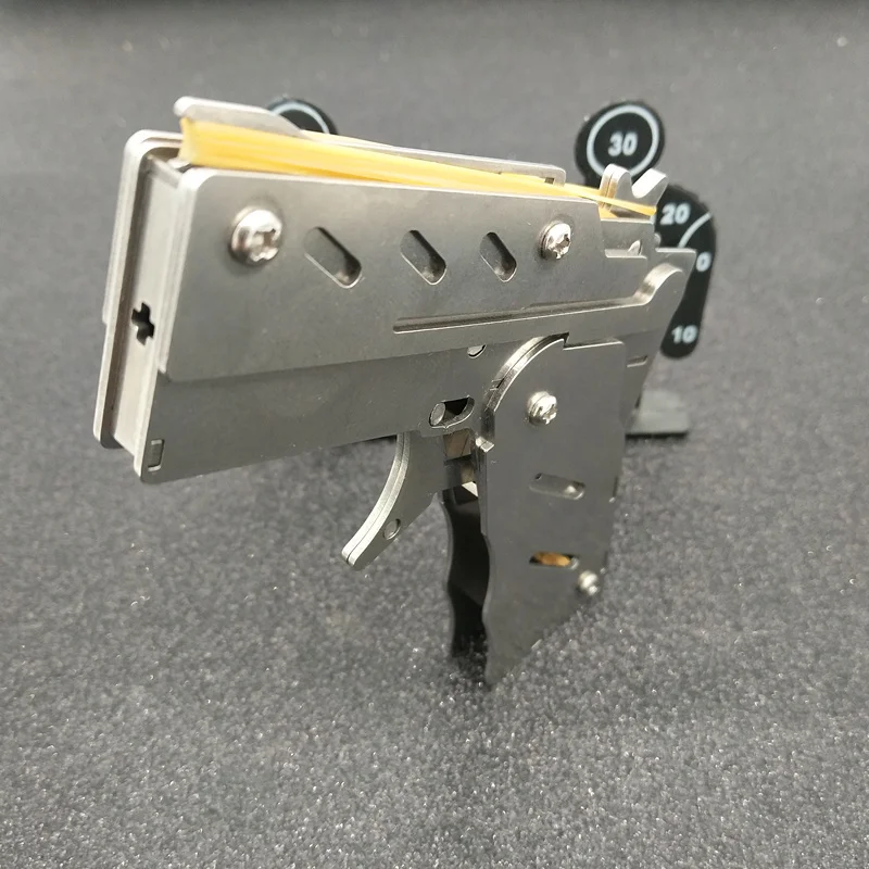 Пистолет пусковой из нержавеющей стали резиновый ручной пистолет игрушка для