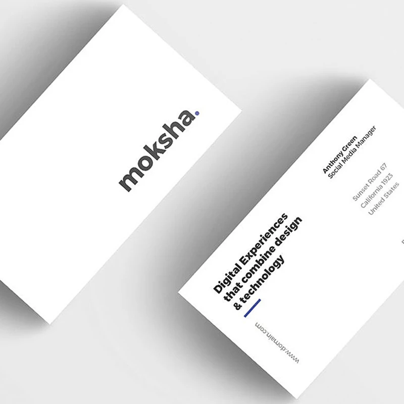 Визитная карточка Пользовательский логотип цветной печати личности высокого