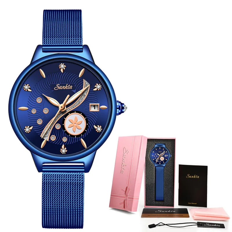 blue LIGE женские часы Топ люксовый бренд кварцевые часы Дамская мода светящиеся часы водонепроницаемые Дата девушка наручные часы подарок для жены - Цвет: blue