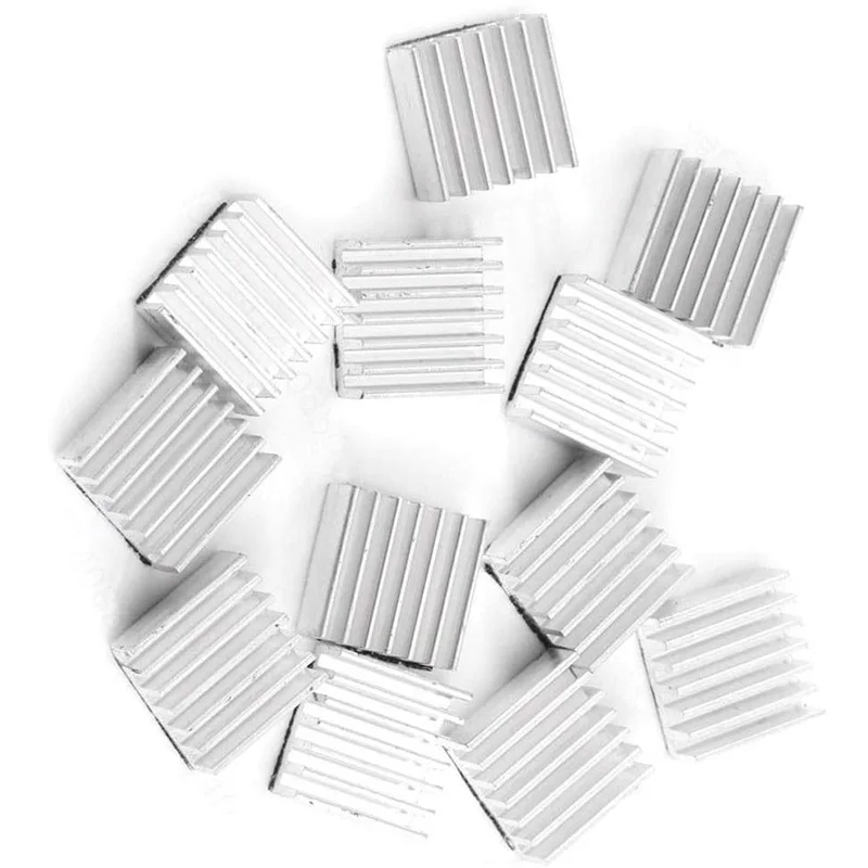 OPQ 50PCS 14x14x6мм экструдированный алюминиевый радиатор для чипа VGA RAM светодиодный IC