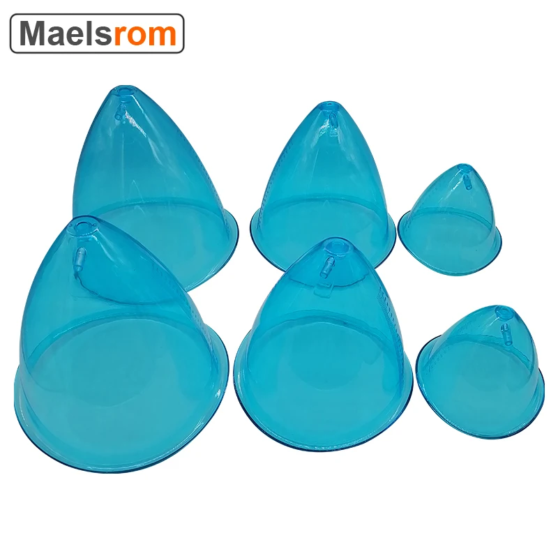 Vacuum Therapy Machine 6pcs Blue Large 18cm Vacuum Suction Bigger Size Cups for Buttock Lifting Breast Vacuum Cups