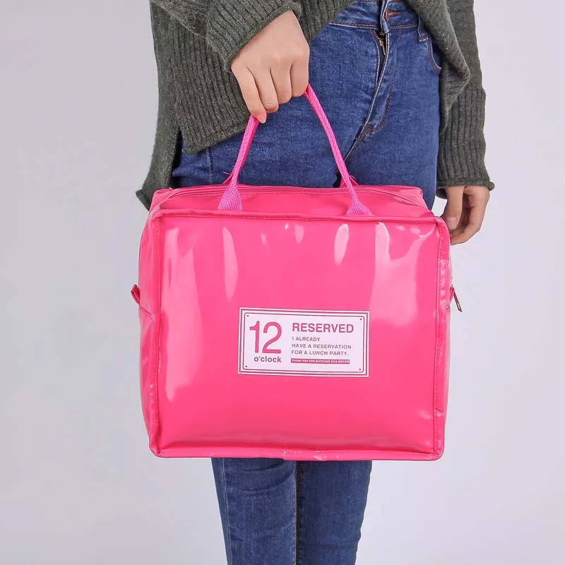 Новая Модная Портативная Изолированная PU Сумка сохраняющая тепло для еды на