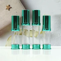 10ml clear airless bottle green pump lid lotion emulsion serum sample eye essence skin care packing