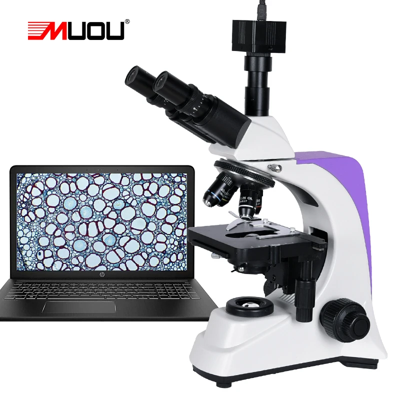 Профессиональный биологический лабораторный HD микроскоп Тринокулярный