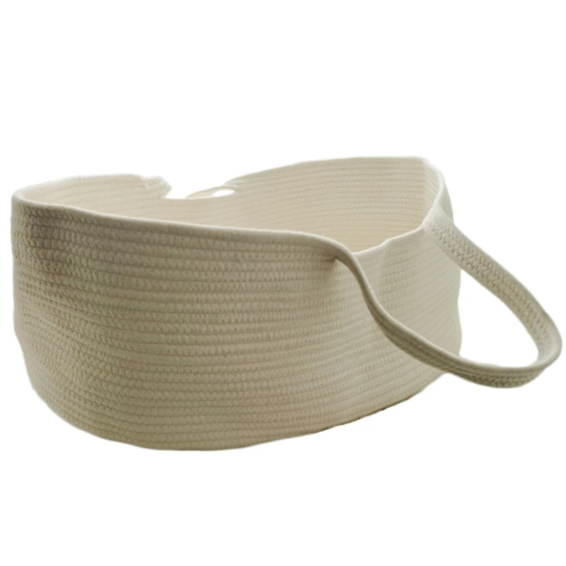 Portable Baby Moses Basket Carrier Cotton Rope Woven Sleeping Bed Newborn Cradle Bassinet Nursery Decoration 87HD