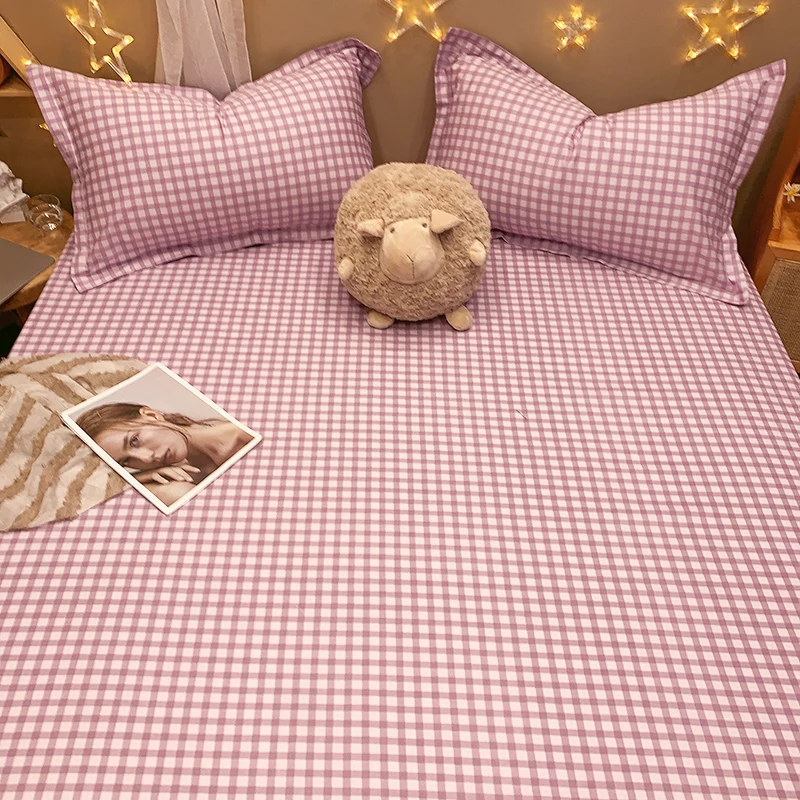 

Pure cotton Bed Sheet+2Pcs Pillow Cases 2021 Decor Home Textile Bedding Coverlet Flat Sheet Flower Bed Cover Soft Warm Bed sheet