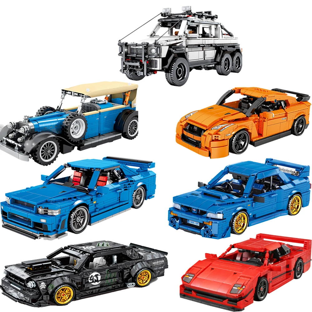 SY блочный город гоночные автомобили строительные блоки модель супер скоростных